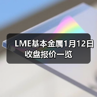 LME基本金属1月12日收盘报价一览
