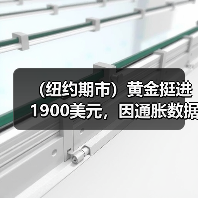 （纽约期市）黄金挺进1900美元，因通胀数据强化美联储放缓加息的预期
