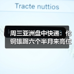 周三亚洲盘中快递：伦铜雄踞六个半月来高位，因需求前景乐观（图1）
